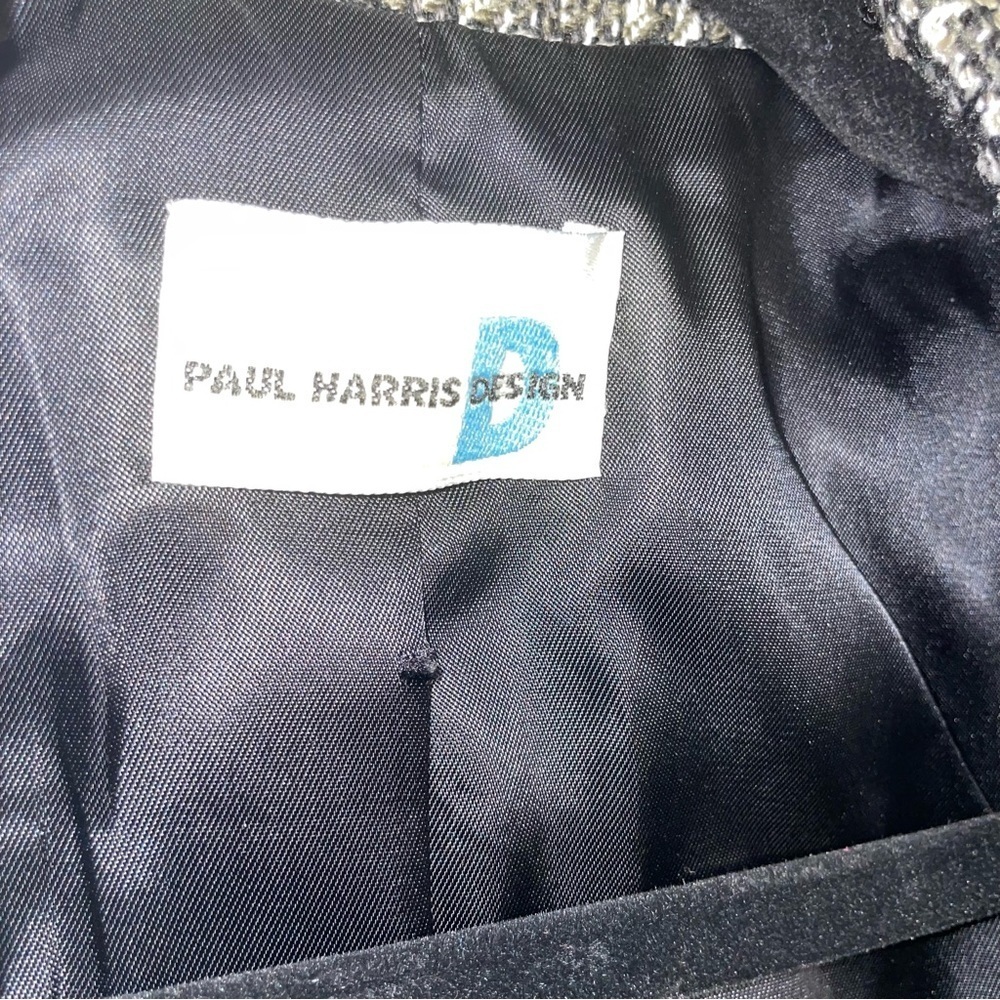 Paul Harris Design Size 10 Women’s Vintage Black White Pattern Blazer Preloved - Picture 6 of 9